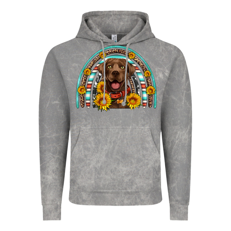 Chocolate Labrador Rainbow Vintage Hoodie by Artiststas | Teevron