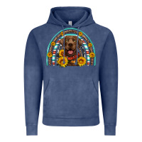 Vintage Denim chocolate labrador rainbow Vintage Hoodie - Artiststas