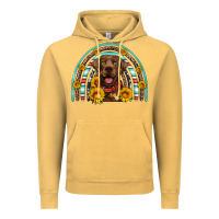Vintage Mustard chocolate labrador rainbow Vintage Hoodie - Artiststas