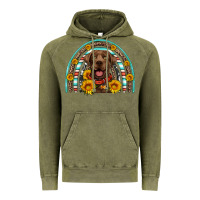 Vintage Olive chocolate labrador rainbow Vintage Hoodie - Artiststas