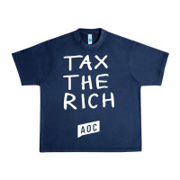 Navy aoc tax the rich Urban Heavy Tee - baoMotion