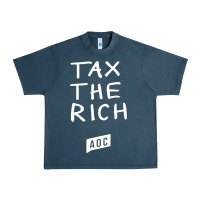 Midnight Navy aoc tax the rich Urban Heavy Tee - baoMotion