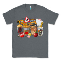 Charcoal Heather School Bus Coffee Cups Classic Tee - FaDigitalArtStudio