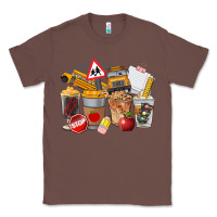 Chestnut School Bus Coffee Cups Classic Tee - FaDigitalArtStudio