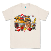 Natural School Bus Coffee Cups Classic Tee - FaDigitalArtStudio