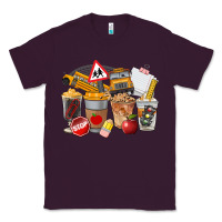 Plum School Bus Coffee Cups Classic Tee - FaDigitalArtStudio