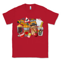Red School Bus Coffee Cups Classic Tee - FaDigitalArtStudio