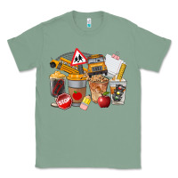 Sage School Bus Coffee Cups Classic Tee - FaDigitalArtStudio
