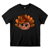 Black turkey and leopard pattern and thanksgiving hat bbs Heavy Core Tee - BundleAndBundleShop