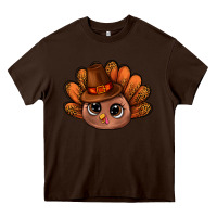 Chocolate Brown turkey and leopard pattern and thanksgiving hat bbs Heavy Core Tee - BundleAndBundleShop