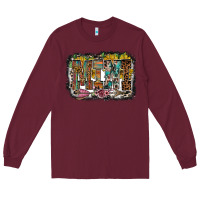 Burgundy mini western Long Sleeve Tee - RacoonDesign