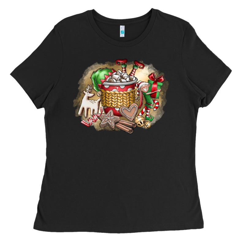 Christmas Elf Ladies Tee by CowhideDigitalArt | Teevron