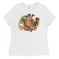 White Christmas Elf Ladies Tee - CowhideDigitalArt