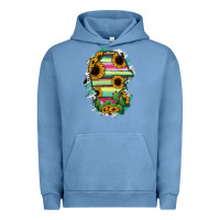 Pigment Pebble Blue Coahuila State Of Mexico Map Urban Hoodie - RanaPortraitStore