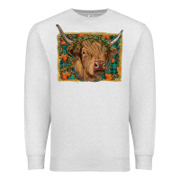 Oatmeal Heather highland cow fall Premium Sweatshirt - RanaPortraitStore