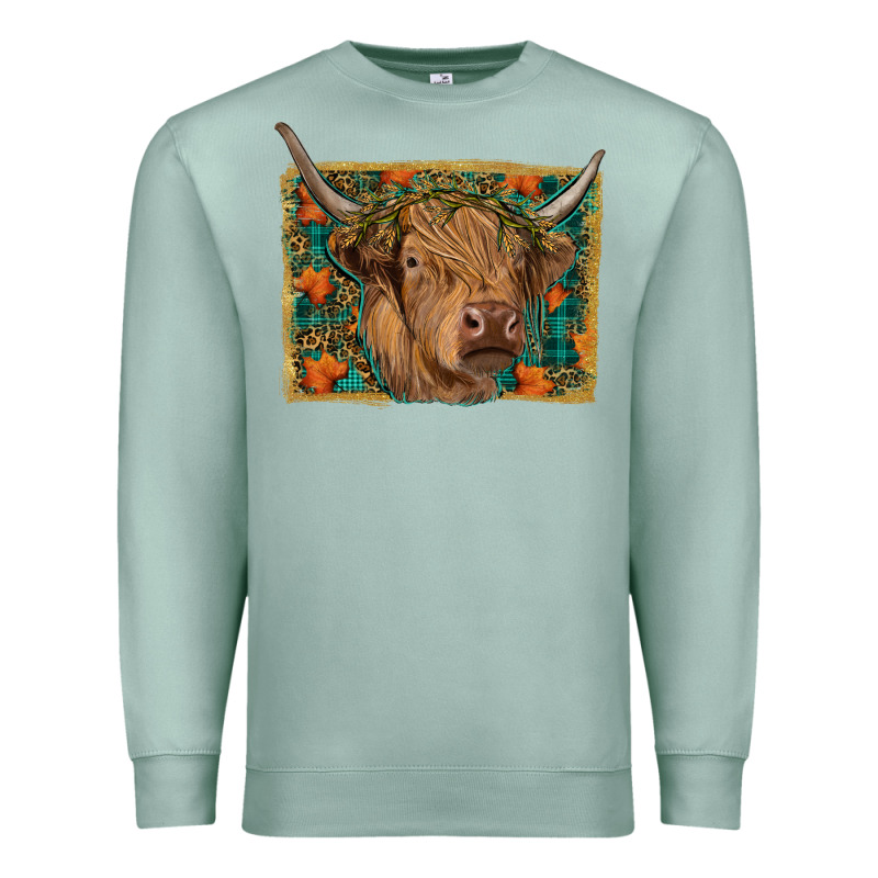 Highland Cow Fall Premium Sweatshirt by RanaPortraitStore | Teevron