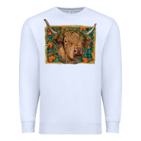 White highland cow fall Premium Sweatshirt - RanaPortraitStore