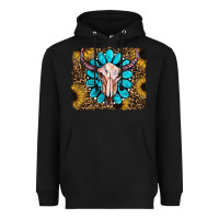 Black leopard sunflowers and gemstone skull Heavyweight Hoodie - RanaPortraitStore
