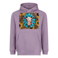 Lavender leopard sunflowers and gemstone skull Heavyweight Hoodie - RanaPortraitStore