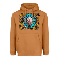Meerkat leopard sunflowers and gemstone skull Heavyweight Hoodie - RanaPortraitStore