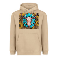 Mushroom leopard sunflowers and gemstone skull Heavyweight Hoodie - RanaPortraitStore