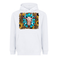 White leopard sunflowers and gemstone skull Heavyweight Hoodie - RanaPortraitStore