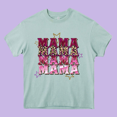 Mama Mama Mama Mama Mother's Day Heavy Core Tee Designed By Fadigitalartstudio