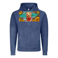 Vintage Denim golden retriever license plate Vintage Hoodie - Artiststas
