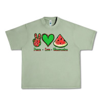 Oil Green Peace Love Watermelon Urban Heavy Tee - Jasminsmagicworld