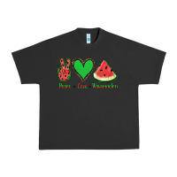 Pigment Black Peace Love Watermelon Urban Heavy Tee - Jasminsmagicworld