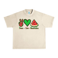 Sandshell Peace Love Watermelon Urban Heavy Tee - Jasminsmagicworld