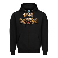 Black Pug Mom Zipper Hoodie - Jasminsmagicworld