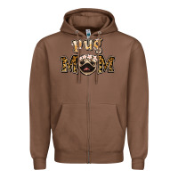 Chestnut Pug Mom Zipper Hoodie - Jasminsmagicworld