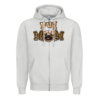 Dove Grey Pug Mom Zipper Hoodie - Jasminsmagicworld