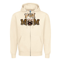 Sandshell Pug Mom Zipper Hoodie - Jasminsmagicworld