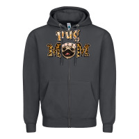 Smoke Pug Mom Zipper Hoodie - Jasminsmagicworld
