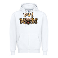 White Pug Mom Zipper Hoodie - Jasminsmagicworld