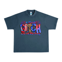 Midnight Navy boom bitch get out the way Urban Heavy Tee - CowhideDigitalArt