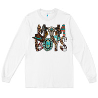 White mom of boys Long Sleeve Tee - RacoonDesign
