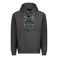 Charcoal Heather race life  messy bun Premium Hoodie - BarkalooDesign