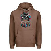 Chestnut race life  messy bun Premium Hoodie - BarkalooDesign