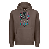 Coffee race life  messy bun Premium Hoodie - BarkalooDesign