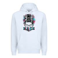 White race life  messy bun Premium Hoodie - BarkalooDesign