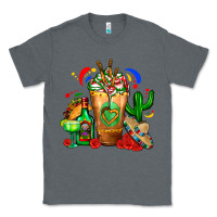 Charcoal Heather Mexican Cold Drink With Cactus Sombrero And Tequil Classic Tee - FaDigitalArtStudio