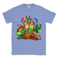 Colony Blue Mexican Cold Drink With Cactus Sombrero And Tequil Classic Tee - FaDigitalArtStudio