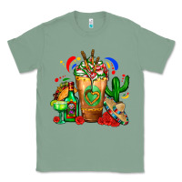 Sage Mexican Cold Drink With Cactus Sombrero And Tequil Classic Tee - FaDigitalArtStudio