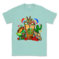 Seafoam Mexican Cold Drink With Cactus Sombrero And Tequil Classic Tee - FaDigitalArtStudio