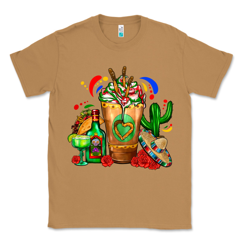 Mexican Cold Drink With Cactus Sombrero And Tequil Classic Tee by FaDigitalArtStudio | Teevron