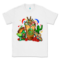 White Mexican Cold Drink With Cactus Sombrero And Tequil Classic Tee - FaDigitalArtStudio