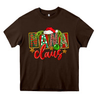 Chocolate Brown Christmas Nana Claus Mother's Day Heavy Core Tee - FaDigitalArtStudio
